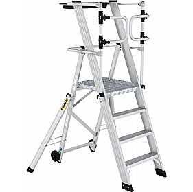 Climb-It Aluminium Large Platform Folding Steps with Safety Gates