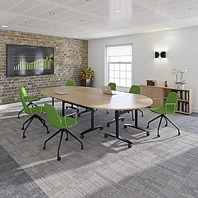 Upsilon Deluxe Modular Tilting Semi-Circular Conference and Boardroom Tables