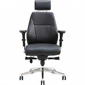 Posture-Task 24-7 Heavy Duty Top Leather Ergonomic Office Chair - Office Furniture