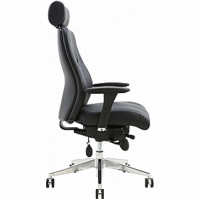 Posture-Task 24-7 Heavy Duty Top Leather Ergonomic Office Chair - Office Furniture