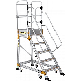 Climb-It Aluminium Weight Reactive Mobile Steps with Safety Gates