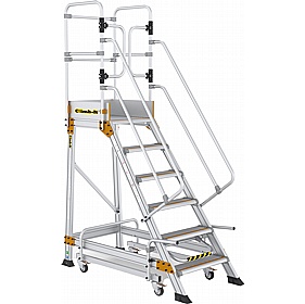 Climb-It Aluminium Mobile Steps with Safety Lock and Gates - Access Equipment