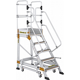 Climb-It Aluminium Mobile Steps with Safety Lock and Gates - Access Equipment