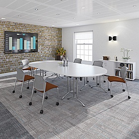 Upsilon Deluxe Folding Semi-Circular Conference and Boardroom Tables