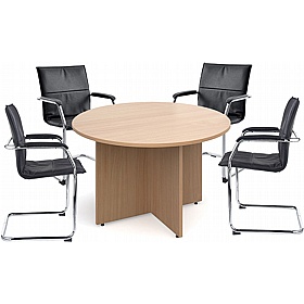 Spectra Arrowhead Round Meeting Table with Essen Chairs Bundle Deal