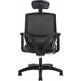 Evo Mesh & Top Leather Executive Office Chair with Pocket Sprung Seat - Office Furniture