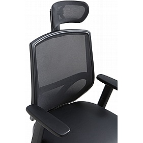 Evo Mesh & Top Leather Executive Office Chair with Pocket Sprung Seat - Office Furniture