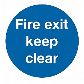 Fire Exit Keep Clear Rigid Plastic Signs