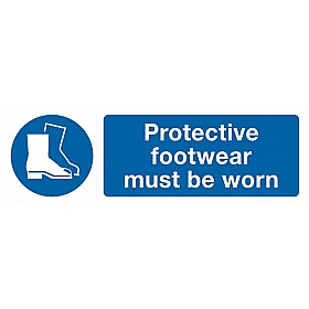 Protective Footwear Must Be Worn Rigid Plastic Signs
