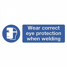 Wear Correct Eye Protection When Welding Rigid Plastic Signs