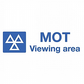 MOT Viewing Area Rigid Plastic Signs
