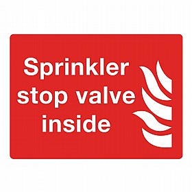 Sprinkler Stop Valve Inside Rigid Plastic Signs