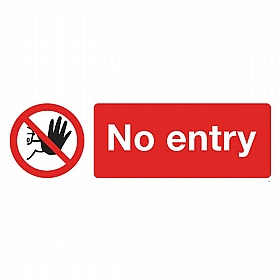 No Entry Rigid Plastic Signs