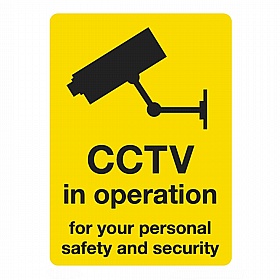 CCTV In Operation Rigid Plastic Signs