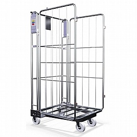 Cavea 3 Sided Nestable Roll Pallet Cages with Rod Infill Frame