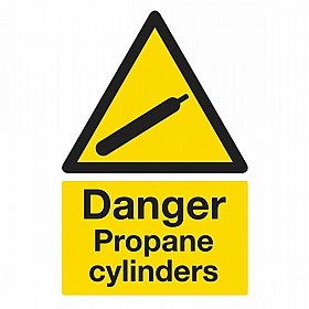 Danger Propane Cylinders Rigid Plastic Signs