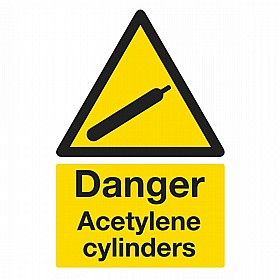 Danger Acetylene Rigid Plastic Signs