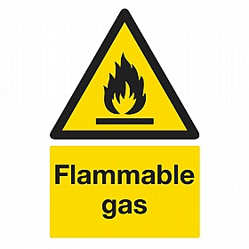 Danger Flammable Gas Rigid Plastic Signs