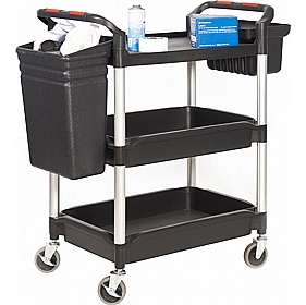 ProPlaz Plus Plastic Deep Tray Trolleys with Flat Top