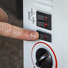 Calidum 2000W Convector Heater with Thermostat and Turbo Fan - Premises