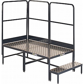 Climb-It Steel Two Inline Work Platforms with Handrails