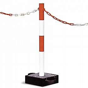 Extern Heavy Duty Metal Base Hi-Vis Chain Posts - Premises