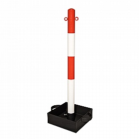 Extern Heavy Duty Metal Base Hi-Vis Chain Posts - Premises