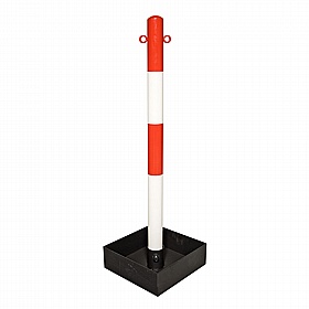 Extern Heavy Duty Metal Base Hi-Vis Chain Posts - Premises