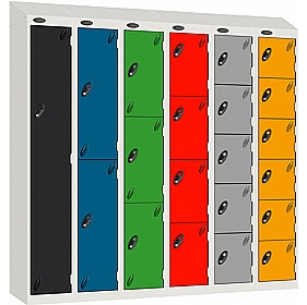 Stellar Probe Antibacterial Sloping Top Lockers With Cam Lock