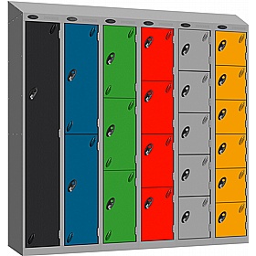 Stellar Probe Antibacterial Sloping Top Lockers With Hasp and Staple Lock