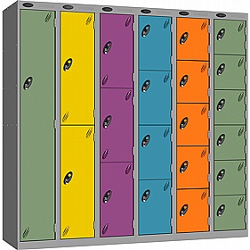 Stellar Probe Equinox Antibacterial Lockers with Hasp and Staple