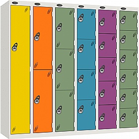 Stellar Probe Equinox Antibacterial Lockers with Manual Combination Lock