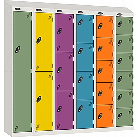 Stellar Probe Equinox Antibacterial Sloping Top Lockers With Cam Lock