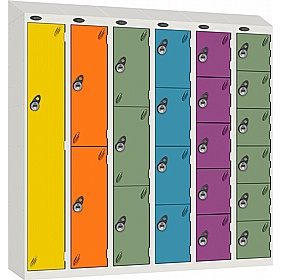Stellar Probe Equinox Antibacterial Sloping Top Lockers With Manual Combination Lock