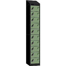 Stellar Probe Equinox Antibacterial Sloping Top 10 Compartment Lockers with Cam Lock