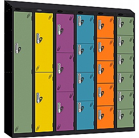 Stellar Probe Equinox Antibacterial Sloping Top Lockers With Digital Combination Lock