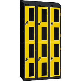 Stellar Probe Equinox Antibacterial Sloping Top Anti-Theft Vision Lockers with Hasp and Staple Lock - Lockers & Cloakroom