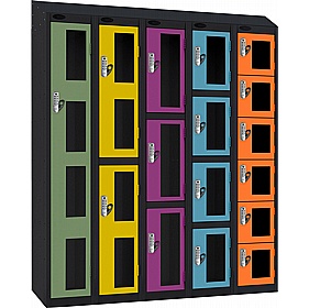 Stellar Probe Equinox Antibacterial Sloping Top Anti-Theft Vision Lockers with Digital Combination Lock