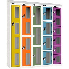 Stellar Probe Equinox Antibacterial Sloping Top Anti-Theft Vision Lockers with Manual Combination Lock