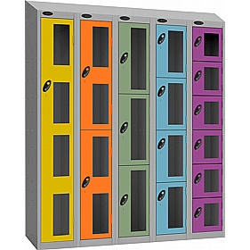 Stellar Probe Equinox Antibacterial Sloping Top Anti-Theft Vision Lockers with Coin Return Lock