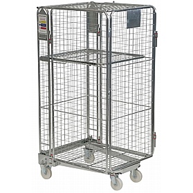 Palus 4 Sided Full Security Nestable Roll Pallet Cages with Mesh Infill Frame
