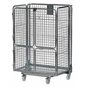 Cavea Jumbo 4 Sided Nestable Roll Pallet Cages with Mesh Infill Frame