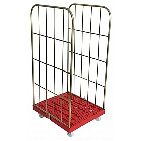 Palus 2 Sided Plastic Base Demountable Roll Pallet Cages