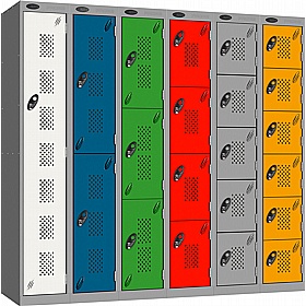 Stellar Probe Antibacterial Perforated Door Lockers with Hasp and Staple Lock