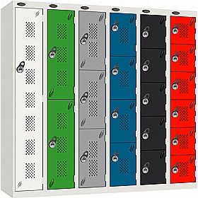 Stellar Probe Antibacterial Perforated Door Lockers with Manual Combination Lock