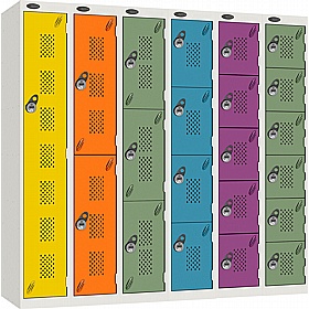 Stellar Probe Equinox Antibacterial Perforated Door Lockers with Manual Combination Lock