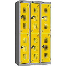 Stellar Probe Equinox Antibacterial Perforated Door Lockers with Coin Return Lock - Lockers & Cloakroom