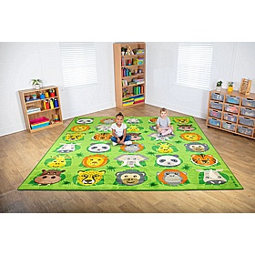 Animal Conservation Large Square Placement Carpet