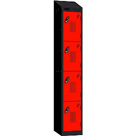 Stellar Probe Antibacterial Sloping Top Perforated Door Lockers with Cam Lock - Lockers & Cloakroom