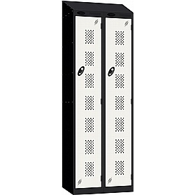 Stellar Probe Antibacterial Sloping Top Perforated Door Lockers with Cam Lock - Lockers & Cloakroom